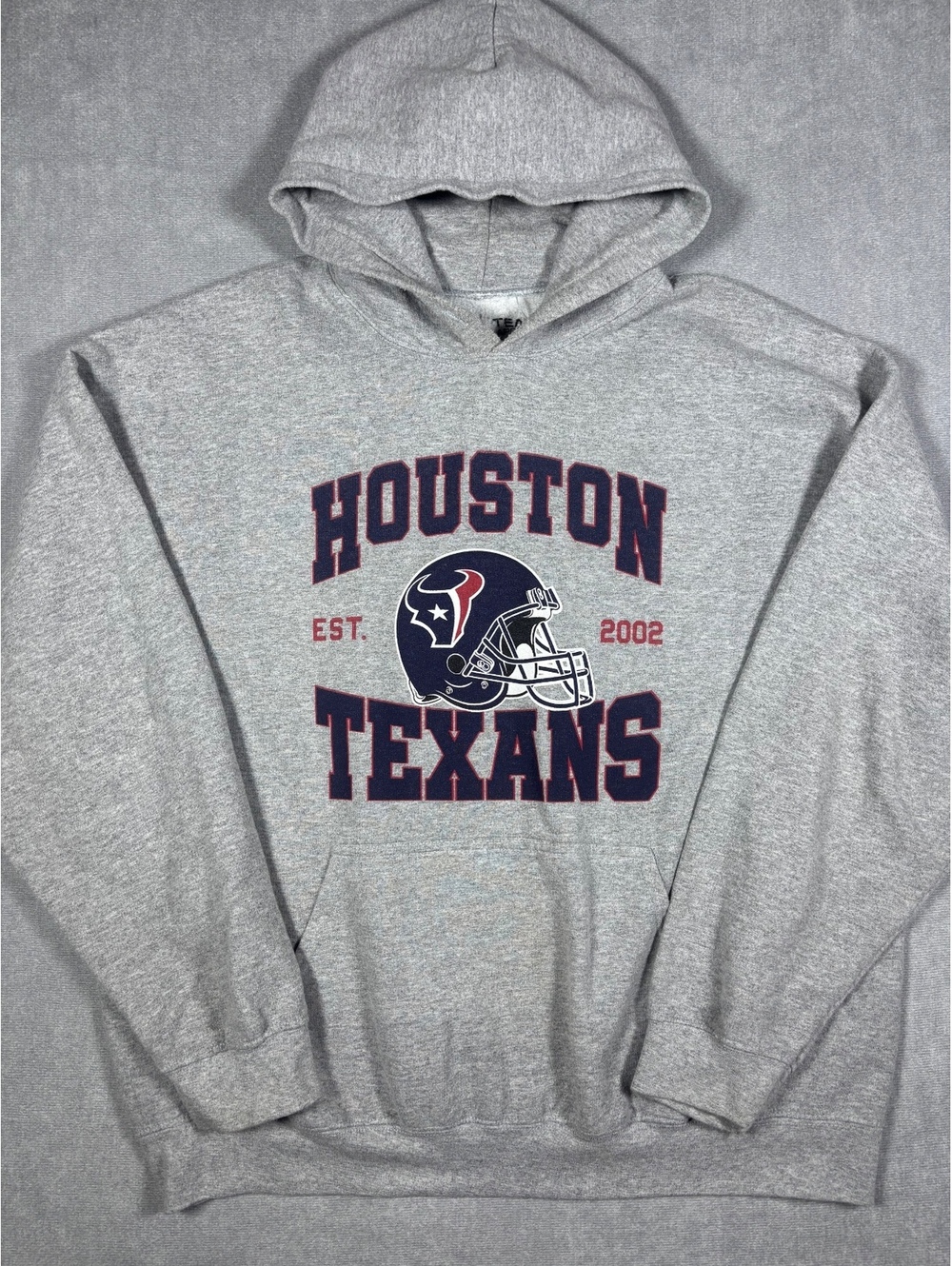 NFL Team Apparel Houston Texans Gray Pullover Hoodie Size XL